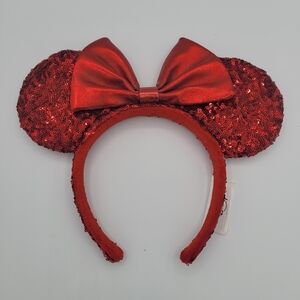 Red Sequin Minnie Mouse Disney Ears Headband